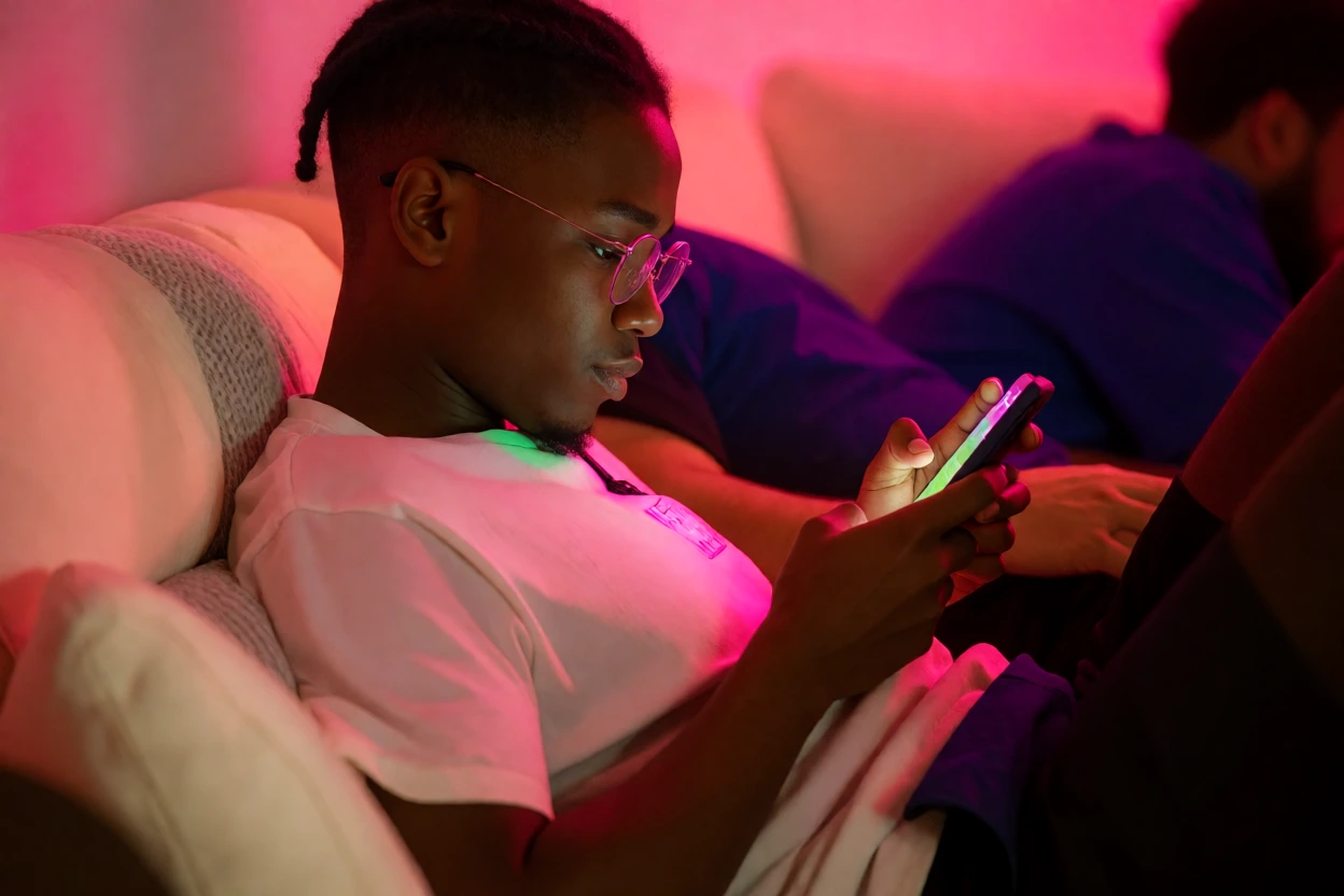 Someone playing the Expand daily quiz on their phone